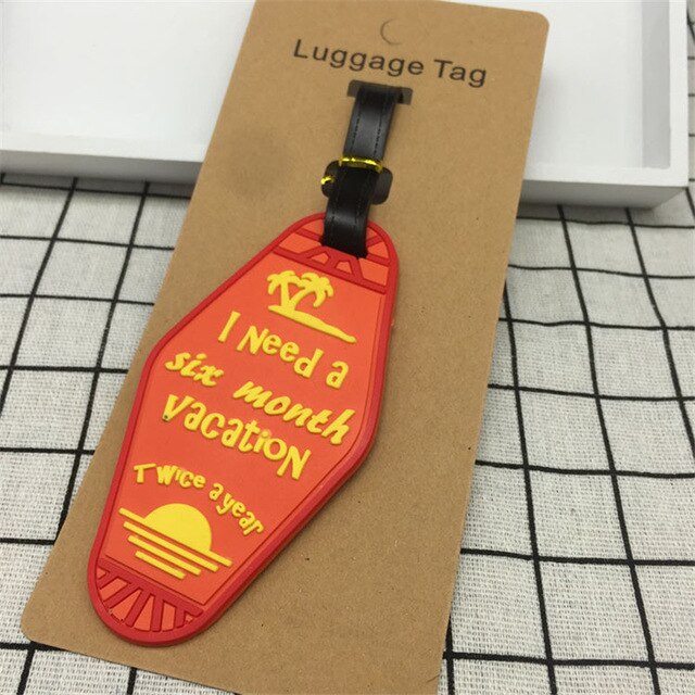 Travel Accessories Keep Calm Luggage Tag Fashion Women Silica Gel Suitcase ID Address Holder Baggage Boarding Tag Portable Label