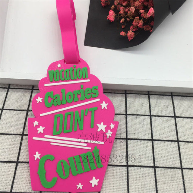 Travel Accessories Keep Calm Luggage Tag Fashion Women Silica Gel Suitcase ID Address Holder Baggage Boarding Tag Portable Label
