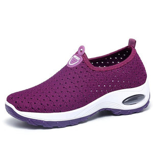 New Summer Wedges Sneakers Women Fashion Breathable Mesh Platform Sneakers Women Casual Shoes Pink Sock Shoes Woman Large Size