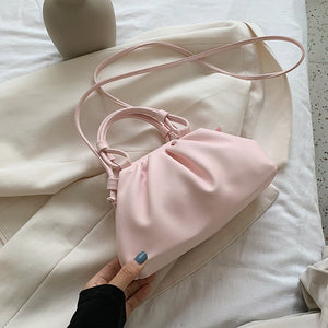 Cloud Bag With  Shoulder Handle Design Small PU Leather Crossbody Bags For Women 2020 Summer Female Elegant Shoulder Handbags