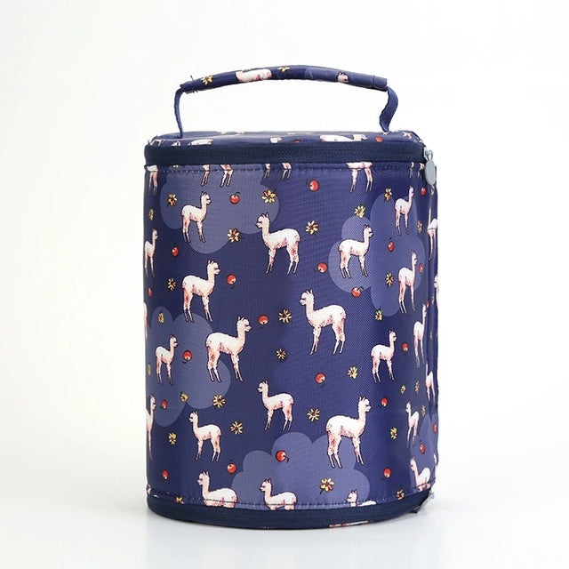 Brivilas lunch bag  for women funny cartoon kids bento cooler bags flamingo thermal breakfast food box portable picnic travel