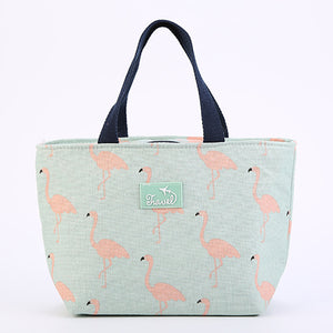 Brivilas lunch bag  for women funny cartoon kids bento cooler bags flamingo thermal breakfast food box portable picnic travel