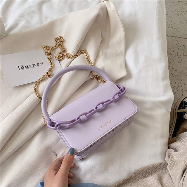 Two Size Small Chain Design Crossbody Bags For Women 2020 Summer Chain Shoulder Handbags and Purses Lady Cross Body Bag