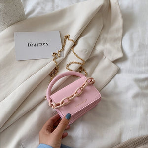 Two Size Small Chain Design Crossbody Bags For Women 2020 Summer Chain Shoulder Handbags and Purses Lady Cross Body Bag
