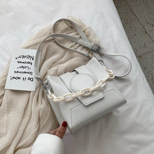 Mini PU Leather Bucket Bags For Women 2020 Luxury Thick Chain Crossbody Shoulder Handbags Female Travel Cross Body Bag