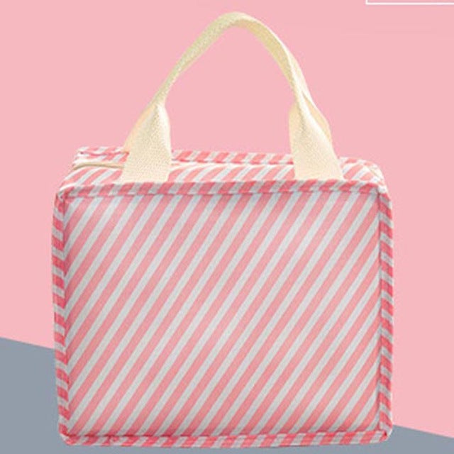 Functional Pattern Cooler Lunch Box Portable Insulated Canvas Lunch Bag Thermal Food Picnic Lunch Bags For Women Kids
