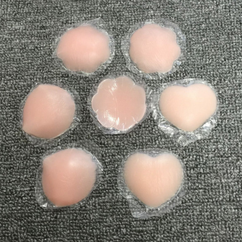 Reusable Women Breast Petals Lift Nipple Cover Invisible Adhesive Silicone Push Up Sexy Backless Strapless Breast Cover Pasties