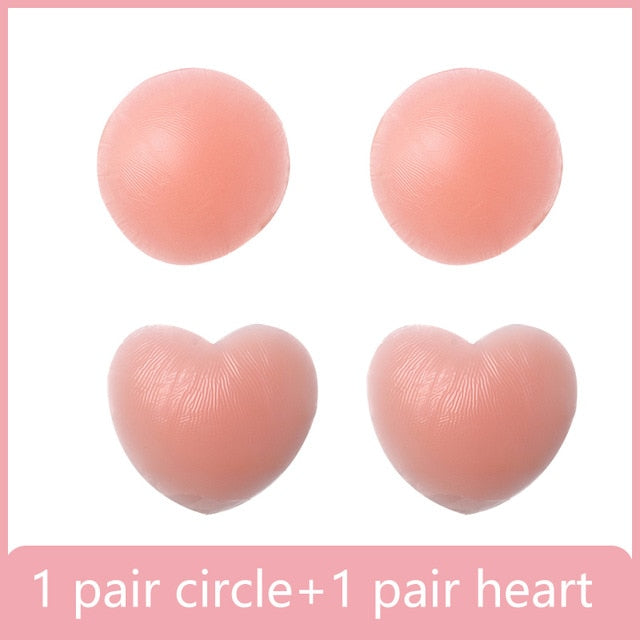 Reusable Women Breast Petals Lift Nipple Cover Invisible Adhesive Silicone Push Up Sexy Backless Strapless Breast Cover Pasties