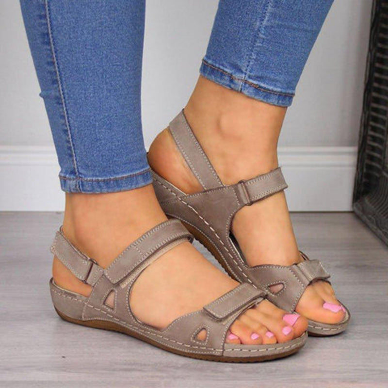 2020 Women Sandals Flat Open Toe Shoes Women Casual Platform Ladies Vintage Office Party Sandals Dropshipping Zapatos De Mujer