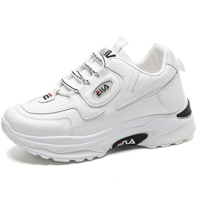 Women Shoes White Fashion Designers Sneakers Ladies Leather Platform Shoes Casual Sports Shoes Pink Walking Shoes Tenis Feminino