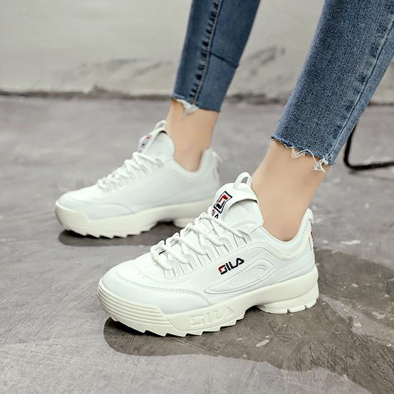 Women Shoes White Fashion Designers Sneakers Ladies Leather Platform Shoes Casual Sports Shoes Pink Walking Shoes Tenis Feminino