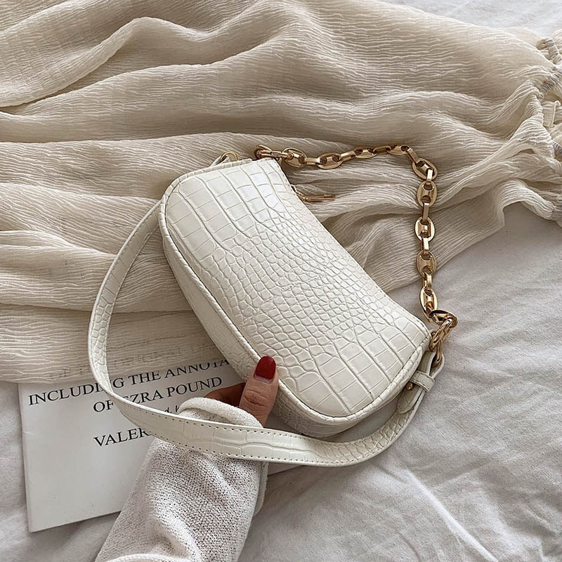 Small Stone Pattern PU Leather Crossbody Bags For Women 2020  Shoulder Messenger Bag Female Travel Chain Handbags and Purses