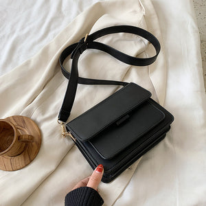 Solid Color PU Leather Crossbody Bags For Women 2020 Summer Simple Fashion Handbags and Purses Female Shoulder Bags