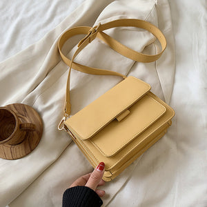 Solid Color PU Leather Crossbody Bags For Women 2020 Summer Simple Fashion Handbags and Purses Female Shoulder Bags