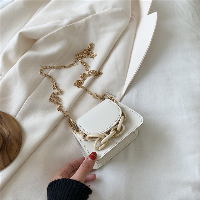 Mini PU Leather Shoulder Messenger Bags For Women 2020 Fashion Chain Design Shoulder Handbags Female Crossbody Bag