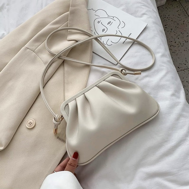 Cloud Shape Clip Bag Small PU Leather Crossbody Bags For Women 2020 Summer  Shoulder Handbags and Purses Lady Cross Body Bag