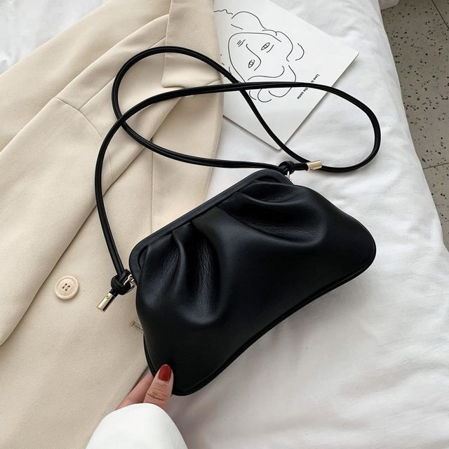 Cloud Shape Clip Bag Small PU Leather Crossbody Bags For Women 2020 Summer  Shoulder Handbags and Purses Lady Cross Body Bag
