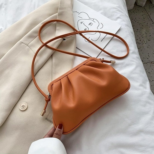Cloud Shape Clip Bag Small PU Leather Crossbody Bags For Women 2020 Summer  Shoulder Handbags and Purses Lady Cross Body Bag