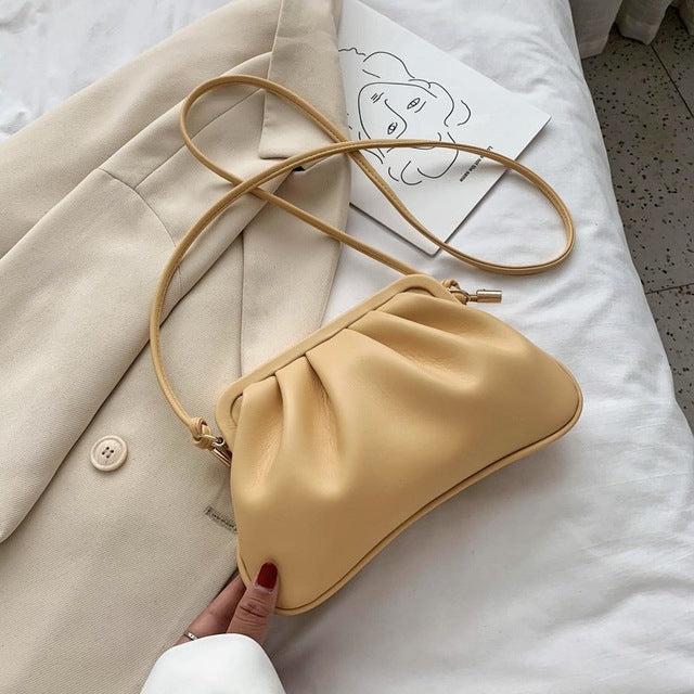 Cloud Shape Clip Bag Small PU Leather Crossbody Bags For Women 2020 Summer  Shoulder Handbags and Purses Lady Cross Body Bag
