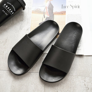 Summer Men Slippers Casual Black and White Shoes Non-slip Slides Bathroom Sandals Soft Sole Flip Flops large size 47 Man Gift