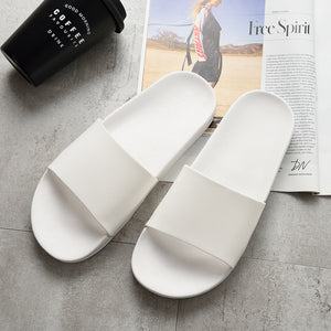 Summer Men Slippers Casual Black and White Shoes Non-slip Slides Bathroom Sandals Soft Sole Flip Flops large size 47 Man Gift