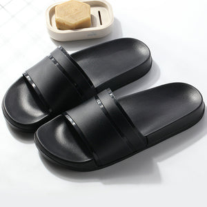Summer Men Slippers Casual Black and White Shoes Non-slip Slides Bathroom Sandals Soft Sole Flip Flops large size 47 Man Gift