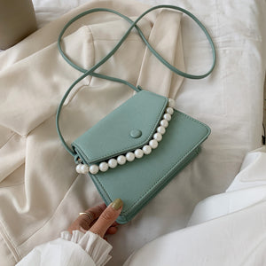 Pearl Design PU Leather Crossbody Bags For Women 2020 Mini Shoulder Messenger Bag Female Fashion Handbags and Purses