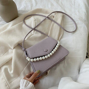 Pearl Design PU Leather Crossbody Bags For Women 2020 Mini Shoulder Messenger Bag Female Fashion Handbags and Purses