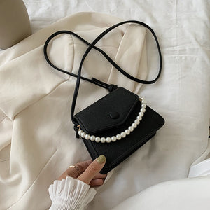 Pearl Design PU Leather Crossbody Bags For Women 2020 Mini Shoulder Messenger Bag Female Fashion Handbags and Purses