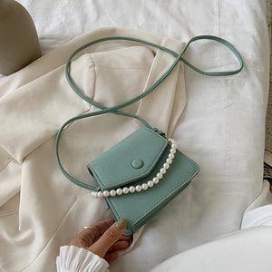 Pearl Design PU Leather Crossbody Bags For Women 2020 Mini Shoulder Messenger Bag Female Fashion Handbags and Purses