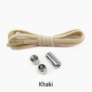 1Pair Quick Lazy Laces Round Elastic No tie Shoe Laces For Kids and Adult Sneakers Shoelace