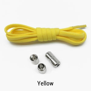 1Pair Quick Lazy Laces Round Elastic No tie Shoe Laces For Kids and Adult Sneakers Shoelace