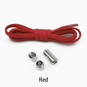 1Pair Quick Lazy Laces Round Elastic No tie Shoe Laces For Kids and Adult Sneakers Shoelace