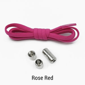 1Pair Quick Lazy Laces Round Elastic No tie Shoe Laces For Kids and Adult Sneakers Shoelace