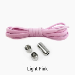 1Pair Quick Lazy Laces Round Elastic No tie Shoe Laces For Kids and Adult Sneakers Shoelace