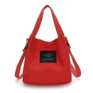 Fashion Women's Canvas Handbag Shoulder Bag Tote Purse Cute Travel Bucket bag yellow