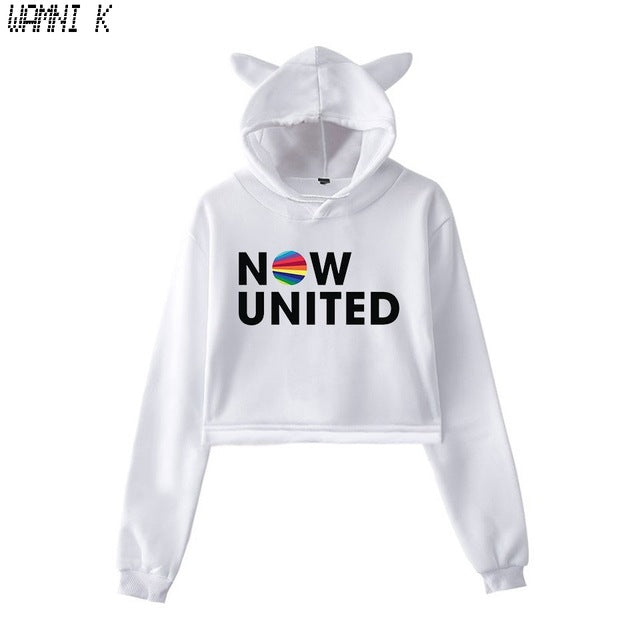 WAMNI 2020 Now United - Better Album Cat Hoodie Women Better Now United Lyrics  Pullover Girl Kawaii Harajuku Tracksui