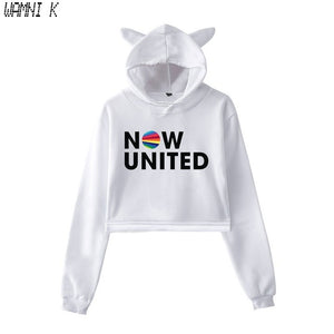 WAMNI 2020 Now United - Better Album Cat Hoodie Women Better Now United Lyrics  Pullover Girl Kawaii Harajuku Tracksui