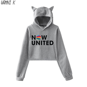 WAMNI 2020 Now United - Better Album Cat Hoodie Women Better Now United Lyrics  Pullover Girl Kawaii Harajuku Tracksui