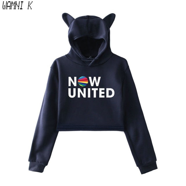 WAMNI 2020 Now United - Better Album Cat Hoodie Women Better Now United Lyrics  Pullover Girl Kawaii Harajuku Tracksui