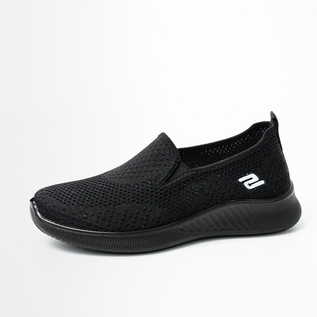 2020 summer women's sneakers slip on soft women's shoes flat casual sock shoes Ladies  Mesh lofaers fashion Vulcanize Shoes