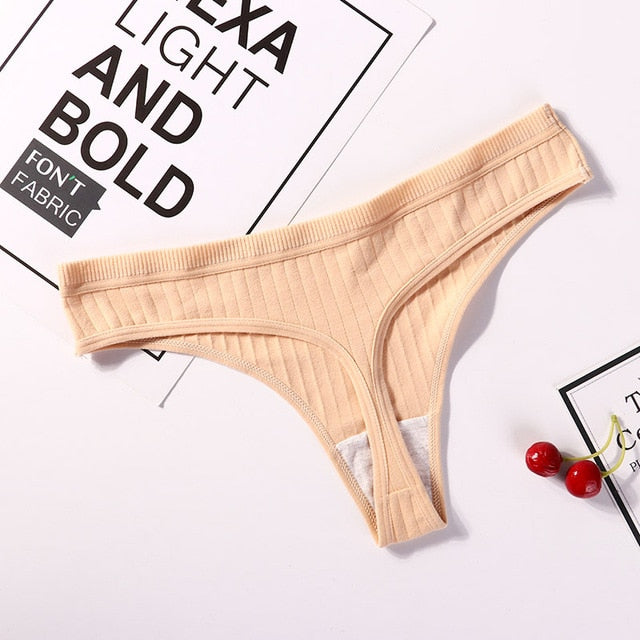 Sexy Lingerie Women's Cotton G-String Thong Panties String Underwear Women Briefs Pants Intimate Ladies Low-Rise 1 piece