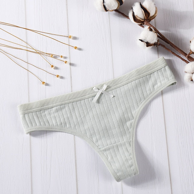 Sexy Lingerie Women's Cotton G-String Thong Panties String Underwear Women Briefs Pants Intimate Ladies Low-Rise 1 piece