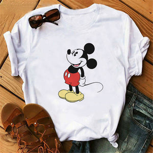 Harajuku Mouse Cartoon Printing T Shirts Women Mickey Graphic Tshirt Summer Short Sleeve Cute Shirt Vogue Tops Female T-Shirts