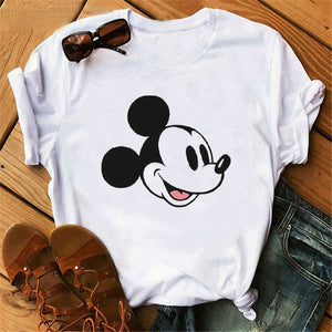 Harajuku Mouse Cartoon Printing T Shirts Women Mickey Graphic Tshirt Summer Short Sleeve Cute Shirt Vogue Tops Female T-Shirts