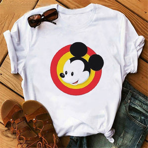 Harajuku Mouse Cartoon Printing T Shirts Women Mickey Graphic Tshirt Summer Short Sleeve Cute Shirt Vogue Tops Female T-Shirts