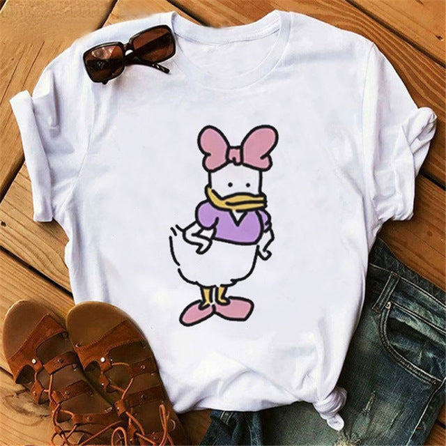 Harajuku Mouse Cartoon Printing T Shirts Women Mickey Graphic Tshirt Summer Short Sleeve Cute Shirt Vogue Tops Female T-Shirts