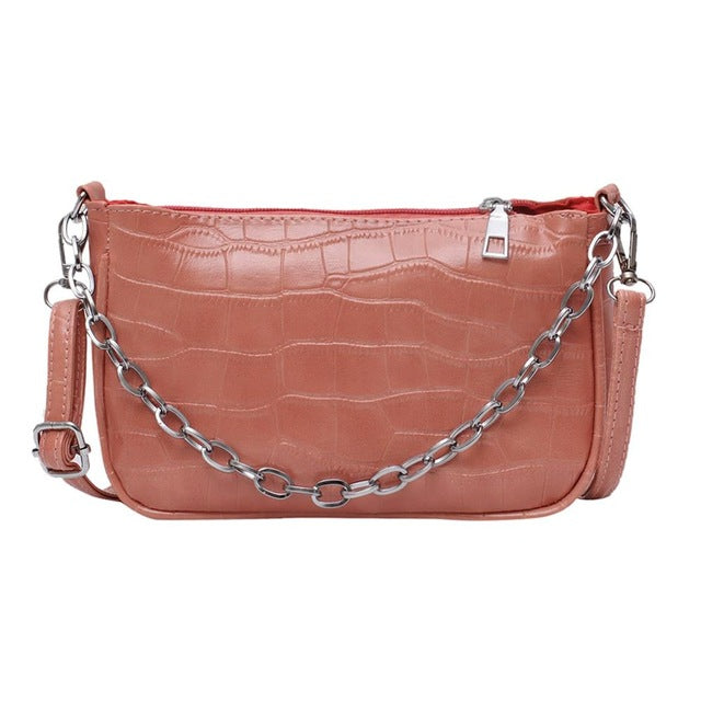 Retro Alligator Pattern Women Messenger Handbags sac PU Leather Street Casual Solid Zipper Shoulder Bags Bolsa Mujer 2020 New
