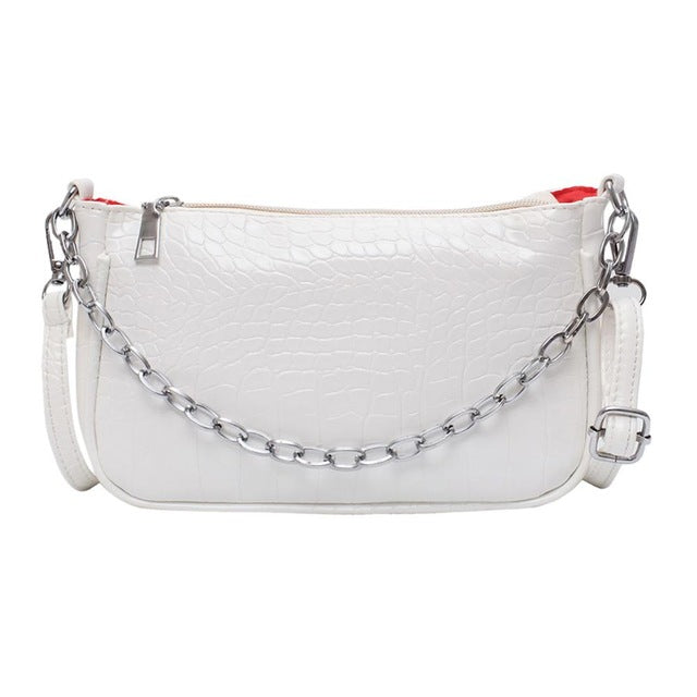 Retro Alligator Pattern Women Messenger Handbags sac PU Leather Street Casual Solid Zipper Shoulder Bags Bolsa Mujer 2020 New