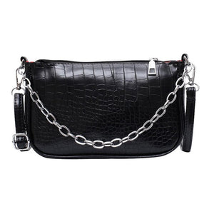 Retro Alligator Pattern Women Messenger Handbags sac PU Leather Street Casual Solid Zipper Shoulder Bags Bolsa Mujer 2020 New